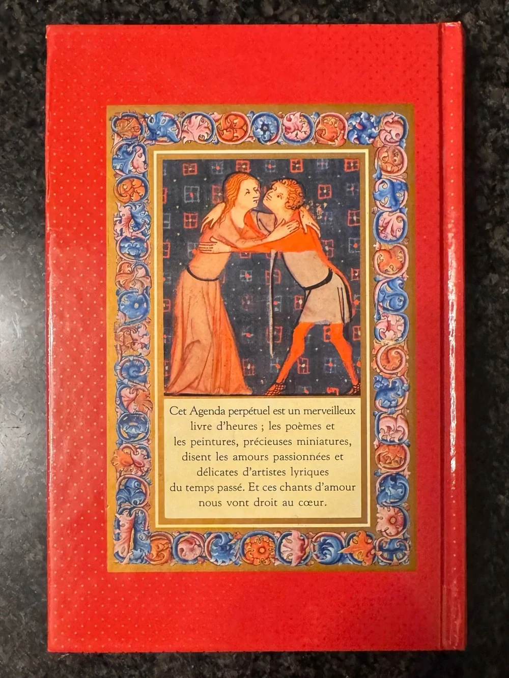 Vintage French Perpetual Calendar Book  Agenda de L'Amour Courtois